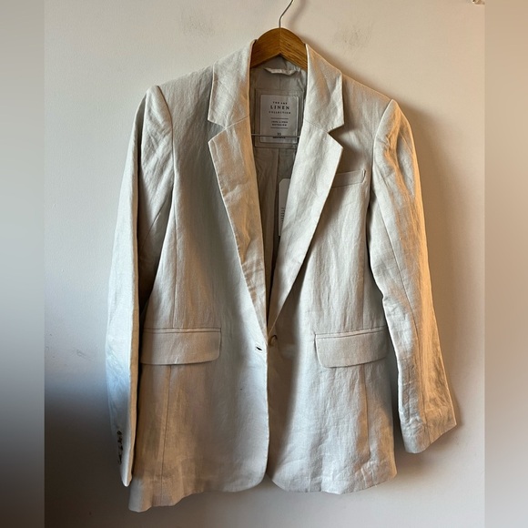 NWT Abercrombie & Fitch The A&F Linen Collection Linen Blazer - Picture 9 of 11